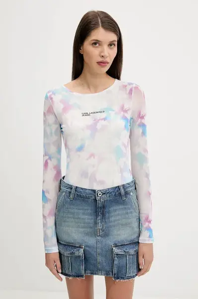 Tričko s dlouhým rukávem Karl Lagerfeld Jeans