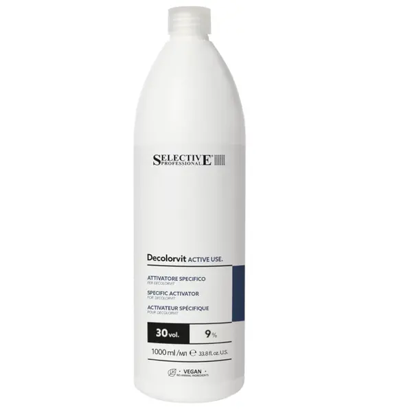 Oxidační emulze Selective Professional Decolorvit Active Use 30 Vol. 9% - 1000 ml + dárek zdarma