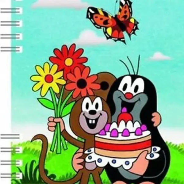 Krtek 4 - Zápisník A6 s kroužkovou vazbou