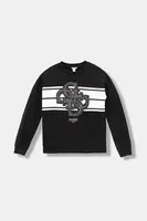 Dětská bavlněná mikina Guess černá barva, s potiskem, J5YQ01 KA6R4