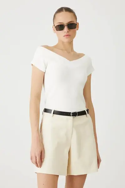 Kraťasy Medicine dámské, béžová barva, medium waist