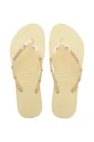 Pantofle Havaianas SLIM LUXURY AQUA dámské, béžová barva, 4149965.9256