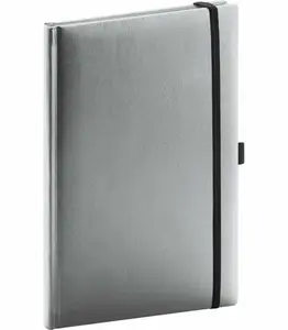 Notes Balacron, stříbrný, linkovaný