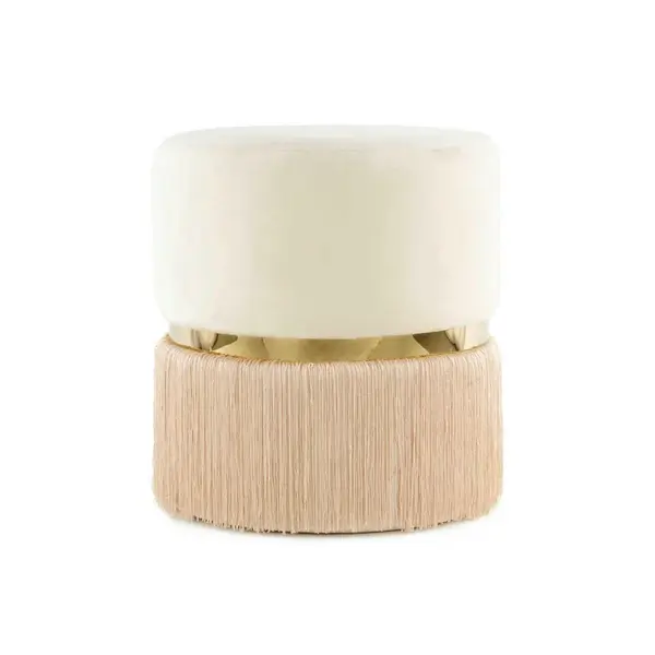 TABURET, kov, textil, kompozitní dřevo, 41/44,5/41 cm