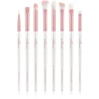Luvia Cosmetics Prime Vegan All Eye Want sada štětců na oči Candy (Pearl White / Rose) 8 ks