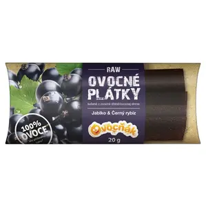 OVOCŇÁK Ovocné plátky jablko a černý rybíz 20 g