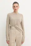 Vlněný svetr MICHAEL Michael Kors dámský, béžová barva, MT5619D4VR