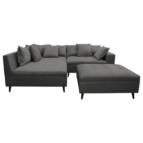 MID.YOU ROHOVÁ SEDAČKA, textil, šedá