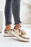FB3 Dámske Sneakersy Z Eko Kože Na Platforme Leopard Béžové Henizore