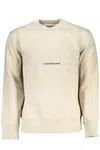 CALVIN KLEIN MEN'S BEIGE ZIPLESS SWEATSHIRT