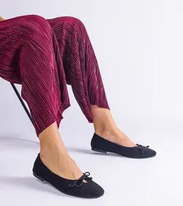 Gemre Čierne balerínky s ozdobnou mašličkou Pollinos