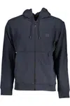HUGO BOSS MEN'S BLUE ZIPPED SWEATSHIRT