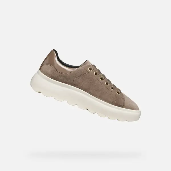 Beige women's sneakers Geox Spherca EC4.1 - Women's