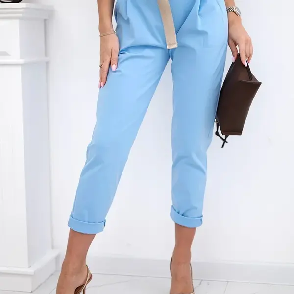 Kesi Włoski Punto nohavice s opaskom modrý