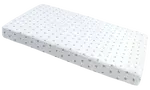 Medi Partners Fitted sheet for crib 120x60 – cotton – Gray stars on white