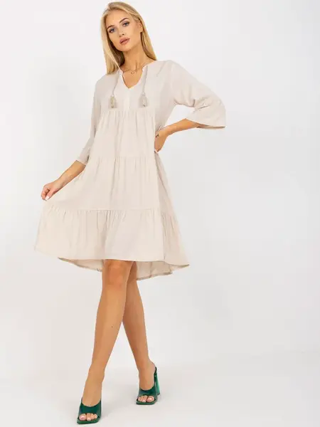Dress-D73761M30214A1EN-light beige