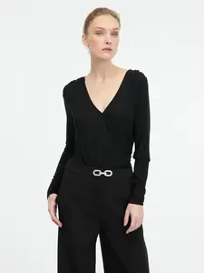 Black Women's Bodysuit with Long Sleeves ORSAY - Women's