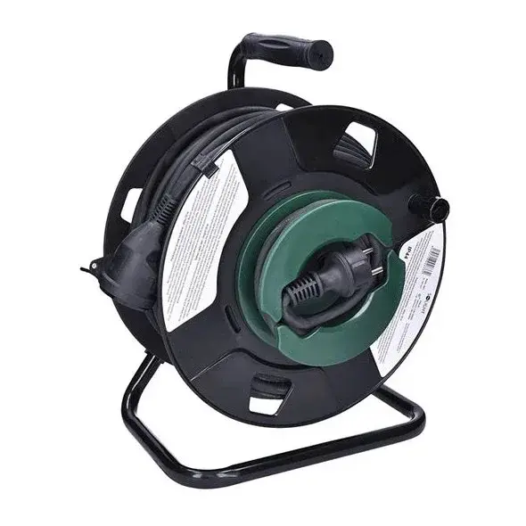 Prodlužovací kabel na bubnu - 1 zásuvka 50m SOLIGHT PB31 - rozbaleno - mírně roztržený obal