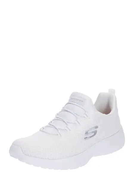 SKECHERS Nízke tenisky 'Dynamight'  strieborná / biela