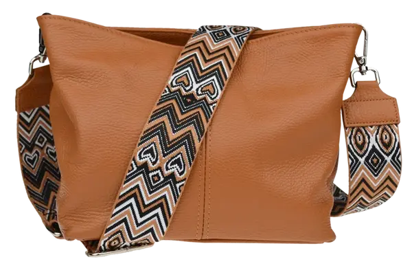 NovaKabelka.cz Batilda Camel Scura s přídavným popruhem VI