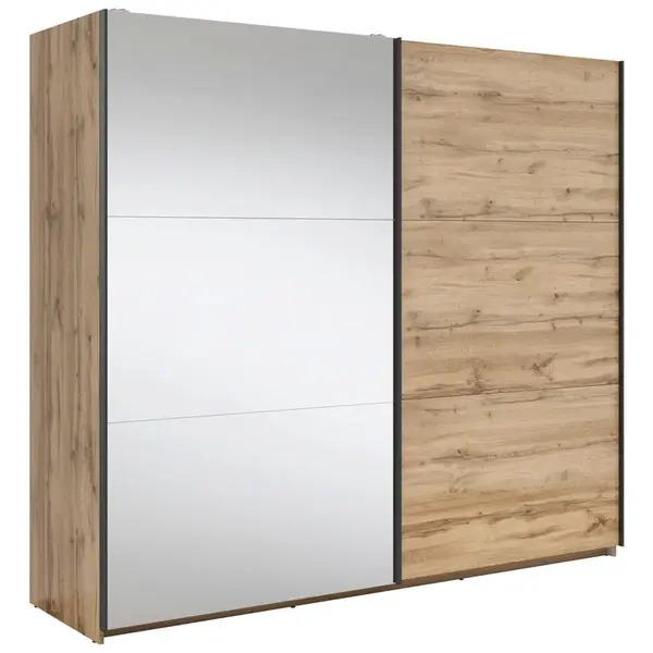 MID.YOU SKŘÍŇ S POSOUVACÍMI DVEŘMI, čiré, dub wotan, 220/195,5/60 cm