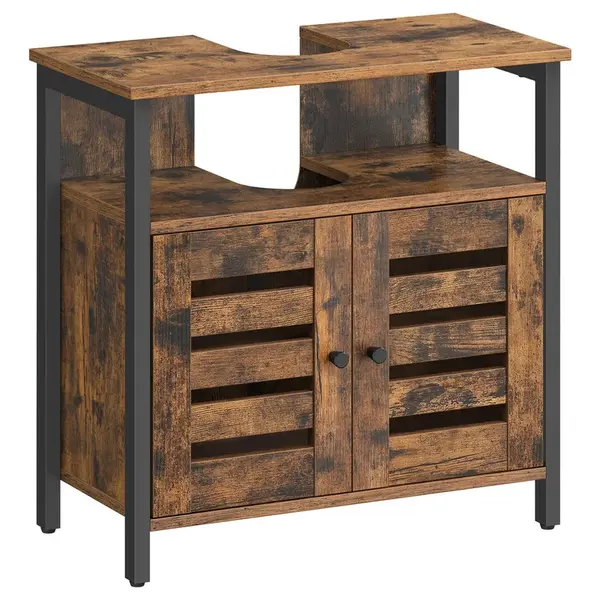 MID.YOU SKŘÍŇKA POD UMYVADLO, hnědá, černá, hnědá, černá, 60/60/30 cm