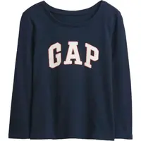 GAP V-FRCH LS LOGO TEE Dětské tričko, tmavě modrá, velikost 3Y