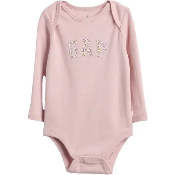 GAP V-FRCH G BF LOGO BS Dětské body, růžová, velikost