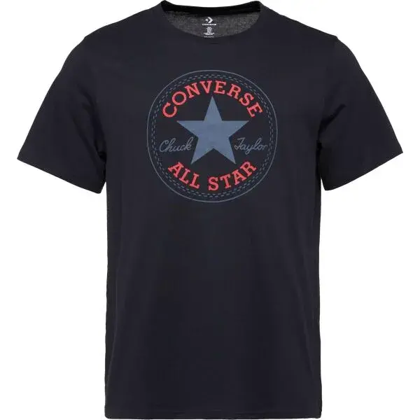 Converse CHUCK PATCH TEE Pánské tričko, černá, velikost