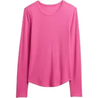 GAP V-LS OPP WAFFLE TEE Dámské tričko, růžová, velikost