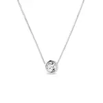 Náhrdelník z bílého zlata s diamantem KLENOTA