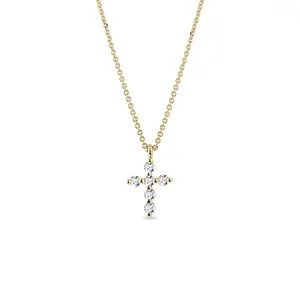 Zlatý briliantový křížek KLENOTA