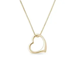 Přívěsek ve tvaru srdíčka ve žlutém zlatě KLENOTA