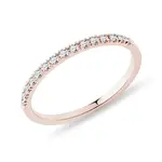 Prsteň z ružového zlata s pavé diamantmi KLENOTA