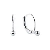 Detské náušnice z bieleho zlata s guľôčkou KLENOTA