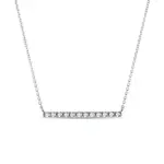 Náhrdelník z bieleho zlata s diamantovou tyčinkou KLENOTA