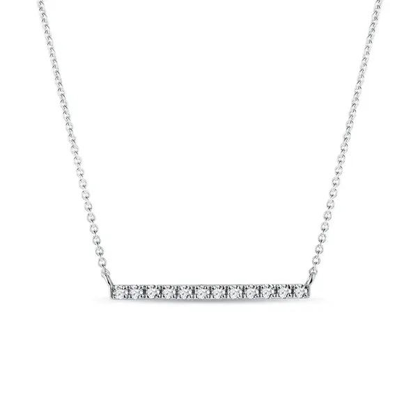 Náhrdelník z bieleho zlata s diamantovou tyčinkou KLENOTA