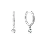 Náušnice z bieleho zlata s lab grown diamantom KLENOTA