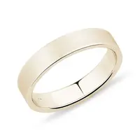Pánsky 4 mm prsteň zo žltého zlata satin KLENOTA