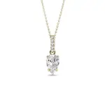 Zlatý náhrdelník s lab grown diamantom v tvare kvapky KLENOTA