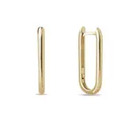 Minimalistické oválne náušnice zo žltého 14k zlata KLENOTA