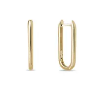 Minimalistické oválne náušnice zo žltého 14k zlata KLENOTA