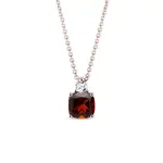 Prívesok z ružového zlata s diamantom a granátom KLENOTA