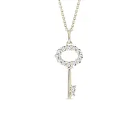 Zlatý prívesok kľúčik s diamantmi KLENOTA