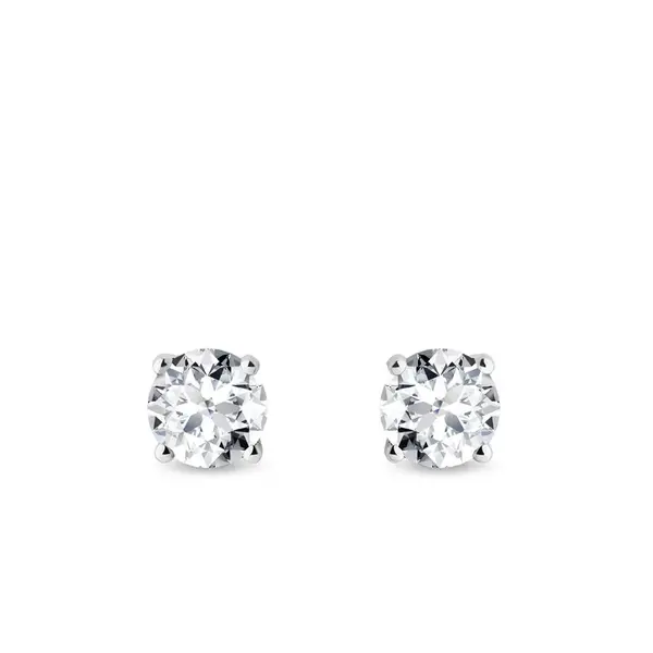 Luxusní 1ct briliantové náušnice z bílého zlata KLENOTA