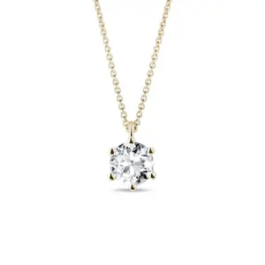 Luxusní náhrdelník s 1ct diamantem ve zlatě KLENOTA