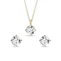 Sada šperků s lab grown diamanty ve žlutém zlatě KLENOTA