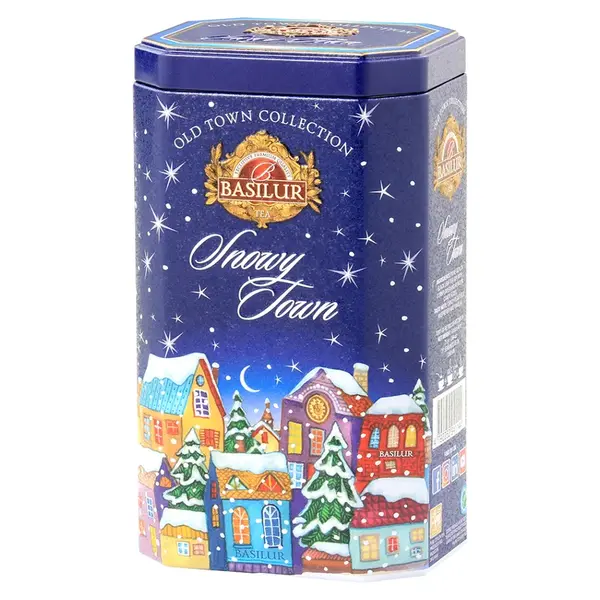 BASILUR Old town snowy town blue černý sypaný čaj v plechu 75 g