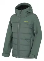 Husky Swany K 128, faded green Dětská softshell plněná bunda
