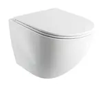 OMNIRES Ottawa Comfort - Závesné WC s doskou SoftClose, Rimless, lesklá biela OTTAWACSPMWBP